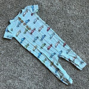 Henley Truck Short Sleeve Romper